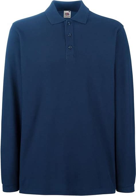 polo fruit of the loom blu navy|Amazon.co.uk: Fruit Of The Loom Polo Shirts Mens.